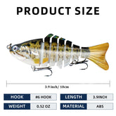 Close-up of 7-segment multi-jointed swimbait